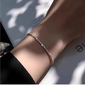 14k Silver Plated Shiny Rope Bracelet